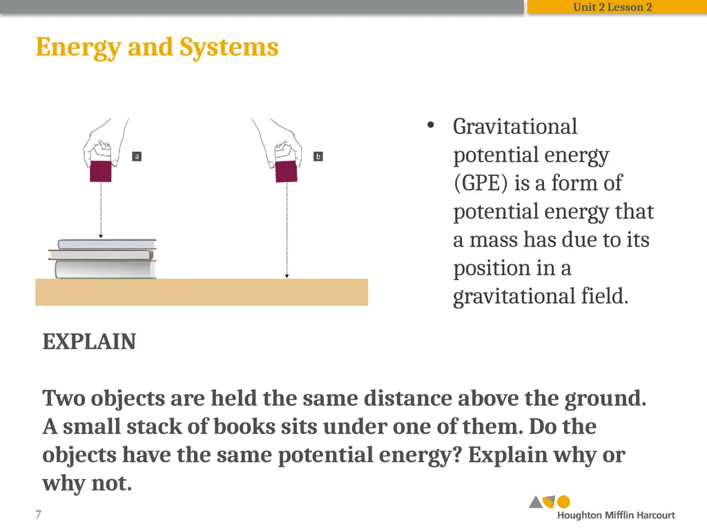 HMH Science Dimensions Physics Unit 2: Energy and - slide 7 of 37