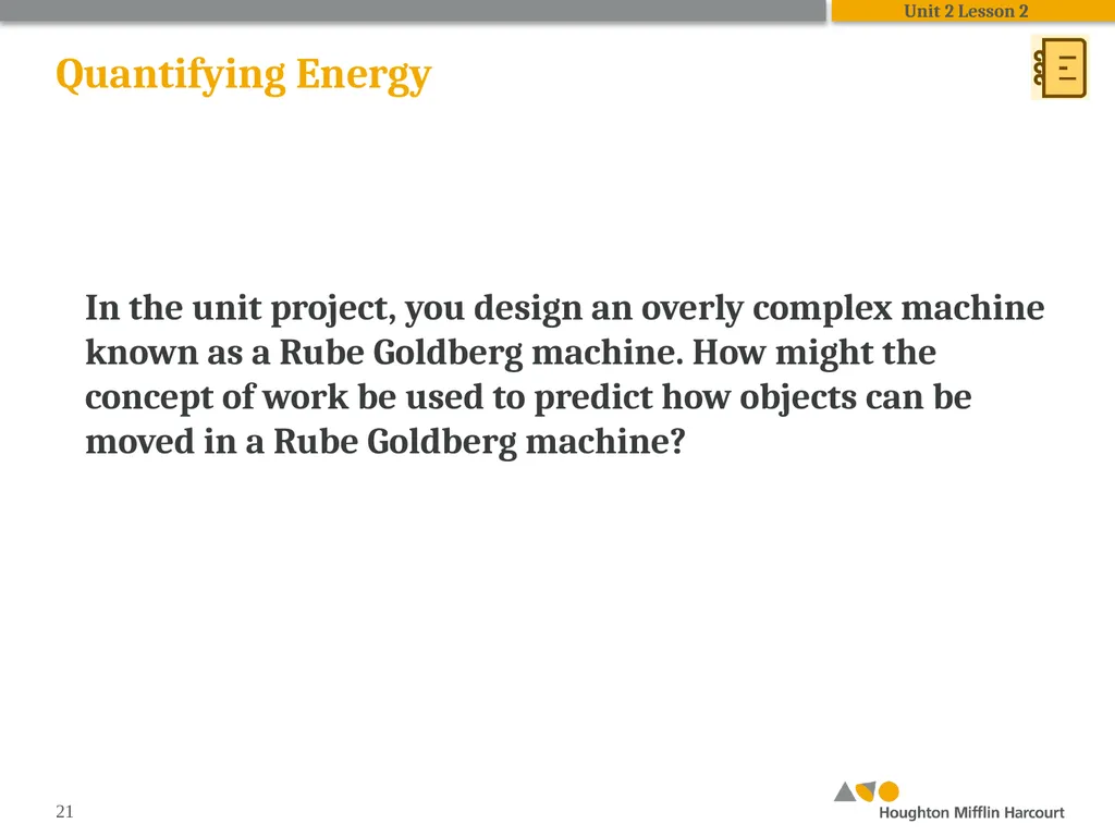 HMH Science Dimensions Physics Unit 2: Energy and - slide 21 of 37