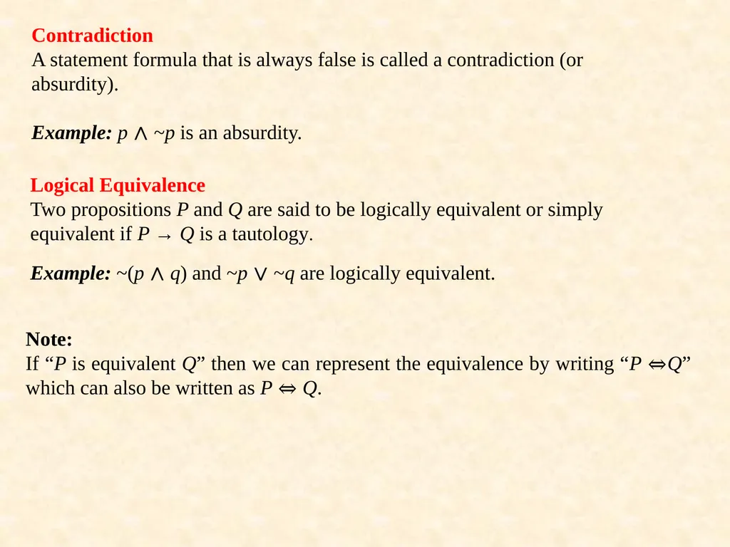 Topic : LOGIC-INTRODUCTION & LOGIC LAWS Subject - slide 15 of 25
