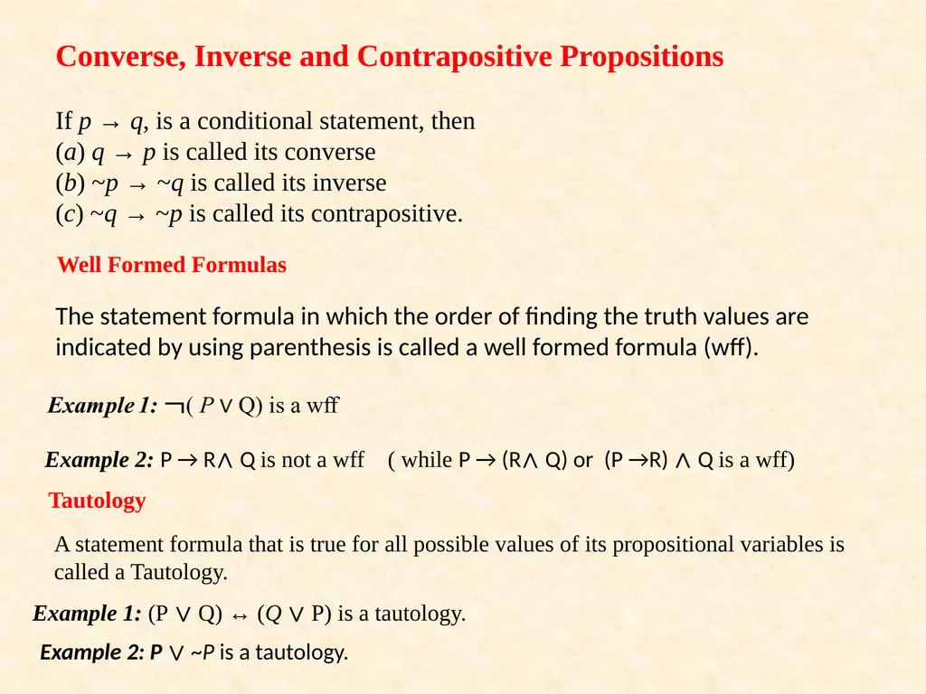 Topic : LOGIC-INTRODUCTION & LOGIC LAWS Subject - slide 14 of 25