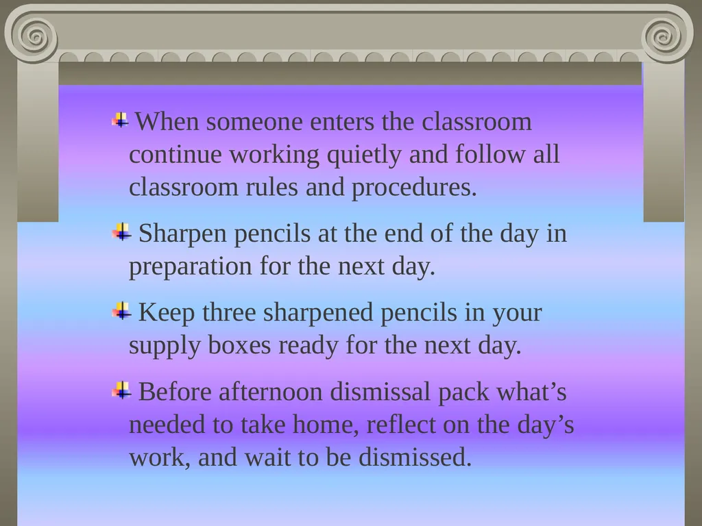 MRS.GREENHOUSE'S THIRD GRADE PRODUCTION PROCEDURES - slide 6 of 10