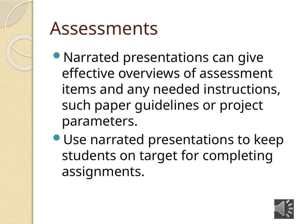 Using Narrated PowerPoint Presentations This - slide 7 of 8