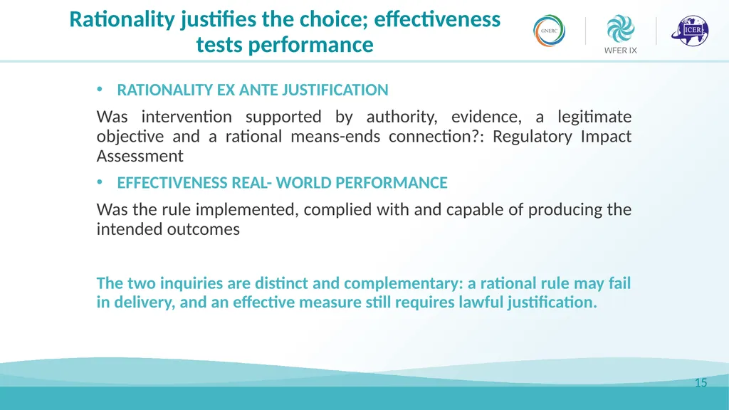 Rationality and Effectiveness in Regulation Luis - slide 15 of 15