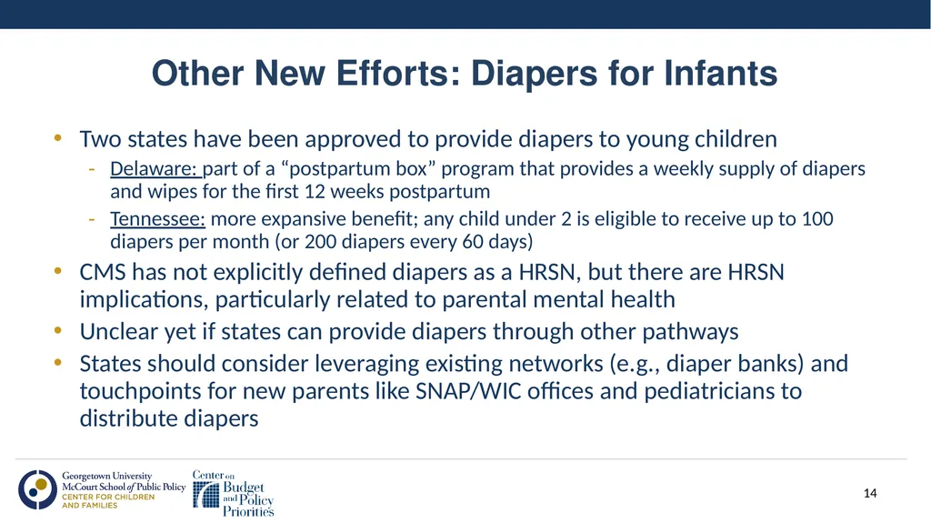Using Section 1115 Demonstrations to Support - slide 14 of 17