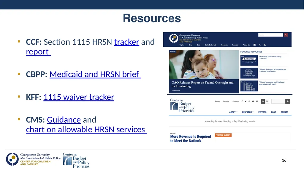 Using Section 1115 Demonstrations to Support - slide 16 of 17