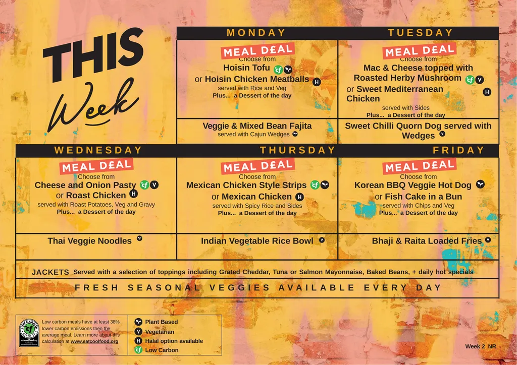 Week 1 NR Plant Based Vegetarian Halal option - slide 2 of 4