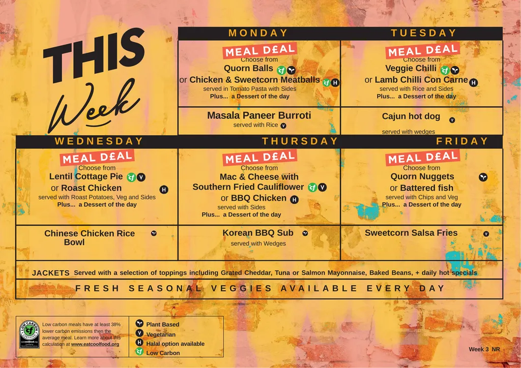 Week 1 NR Plant Based Vegetarian Halal option - slide 3 of 4