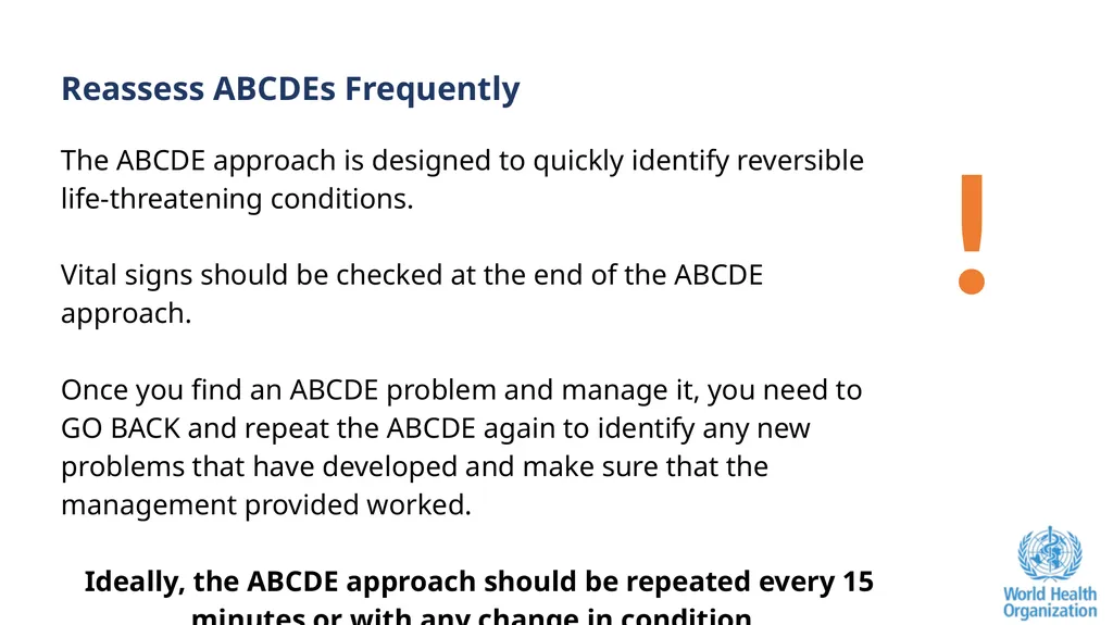 The ABCDE and SAMPLE History Approach Basic - slide 48 of 69