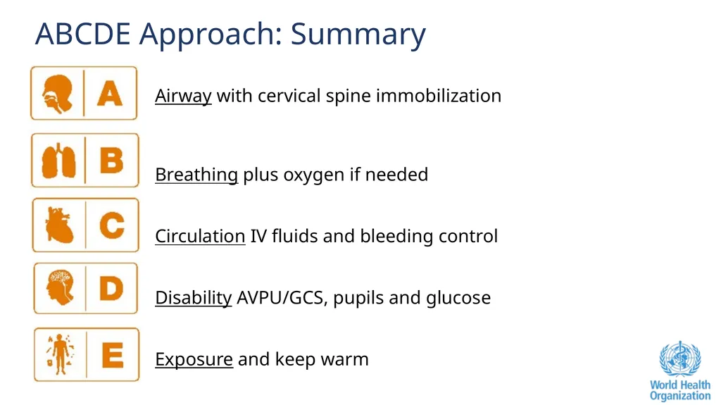 The ABCDE and SAMPLE History Approach Basic - slide 60 of 69