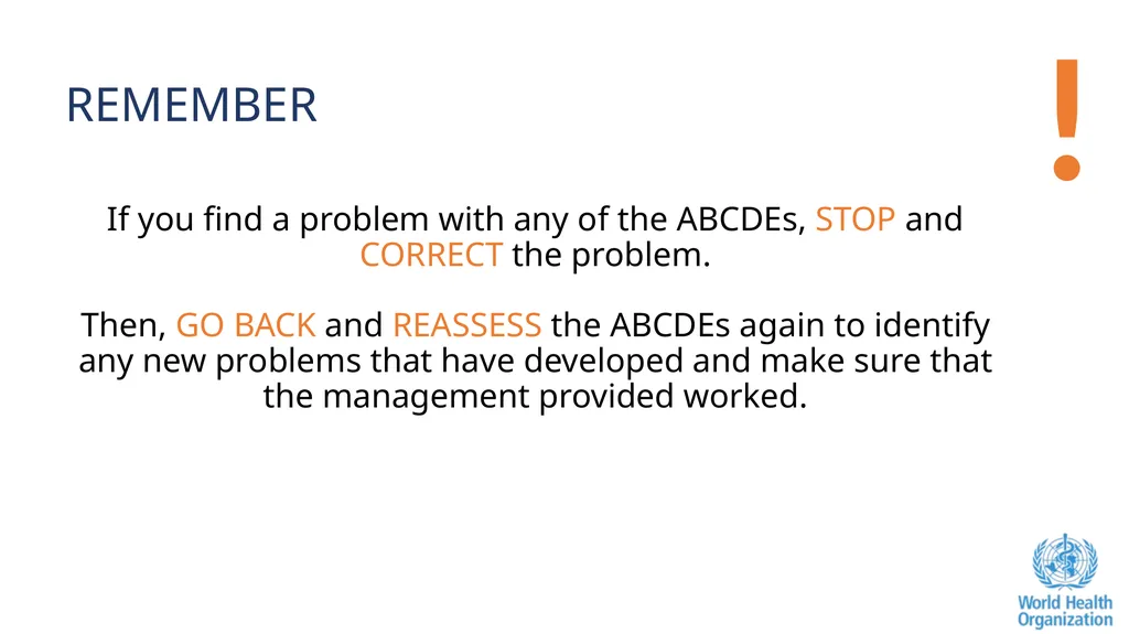 The ABCDE and SAMPLE History Approach Basic - slide 61 of 69