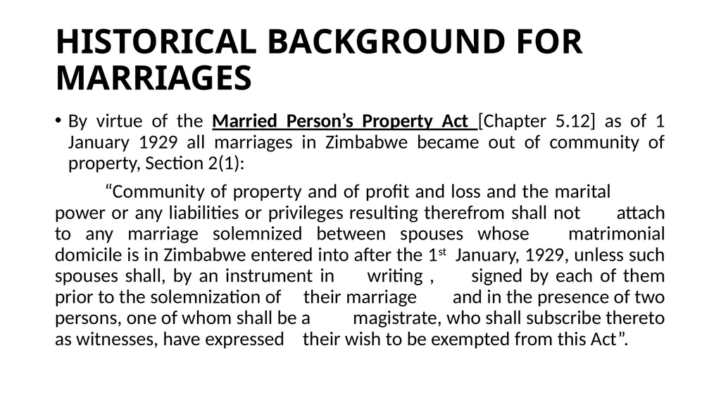 MARRIAGES ACT CHAPTER 5.17 Prisca Dube Zimbabwe - slide 2 of 24