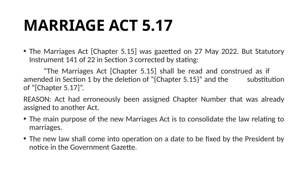 MARRIAGES ACT CHAPTER 5.17 Prisca Dube Zimbabwe - slide 6 of 24