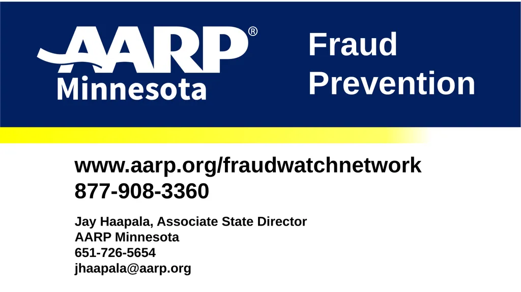 Jay Haapala, Associate State Director AARP - slide 8 of 8