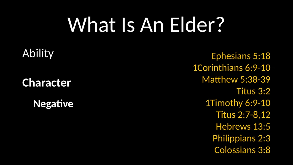 Elders 1Peter 5:1-4 What Is An Elder? Ability - slide 3 of 6