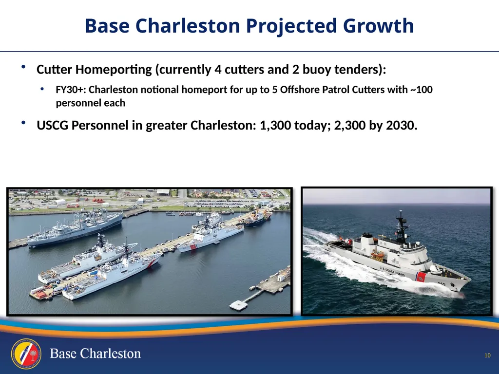 USCG Base Charleston CAPT Eric J. Jones Commanding - slide 10 of 14