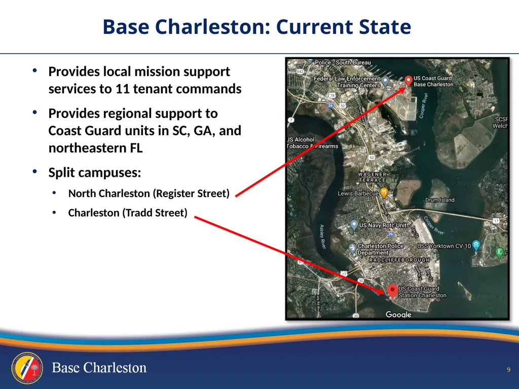USCG Base Charleston CAPT Eric J. Jones Commanding - slide 9 of 14