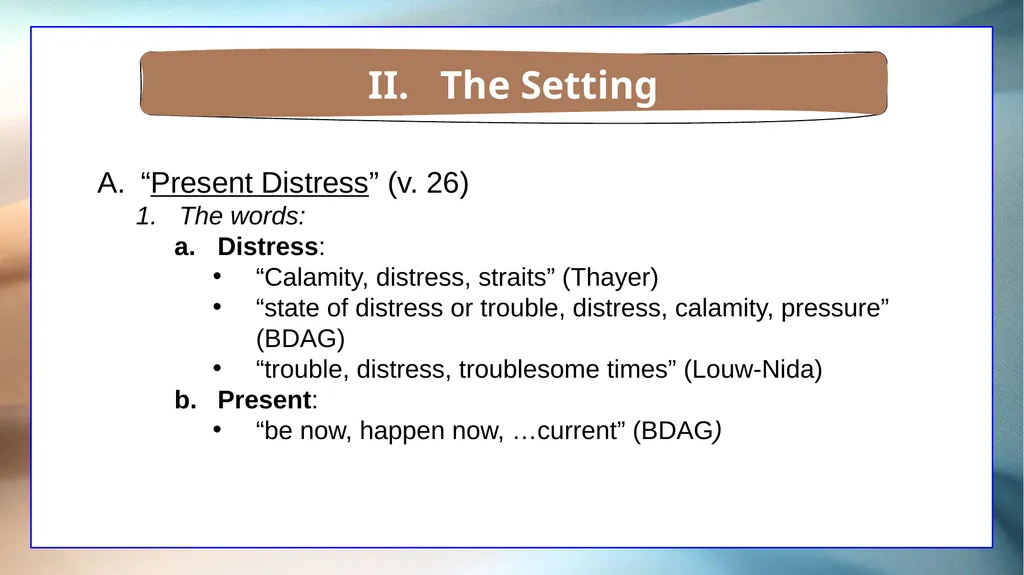 1 Corinthians 7 The Overview The Setting The - slide 10 of 38