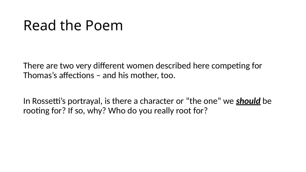 Maude Clare WALT: consider Victorian attitudes - slide 3 of 12