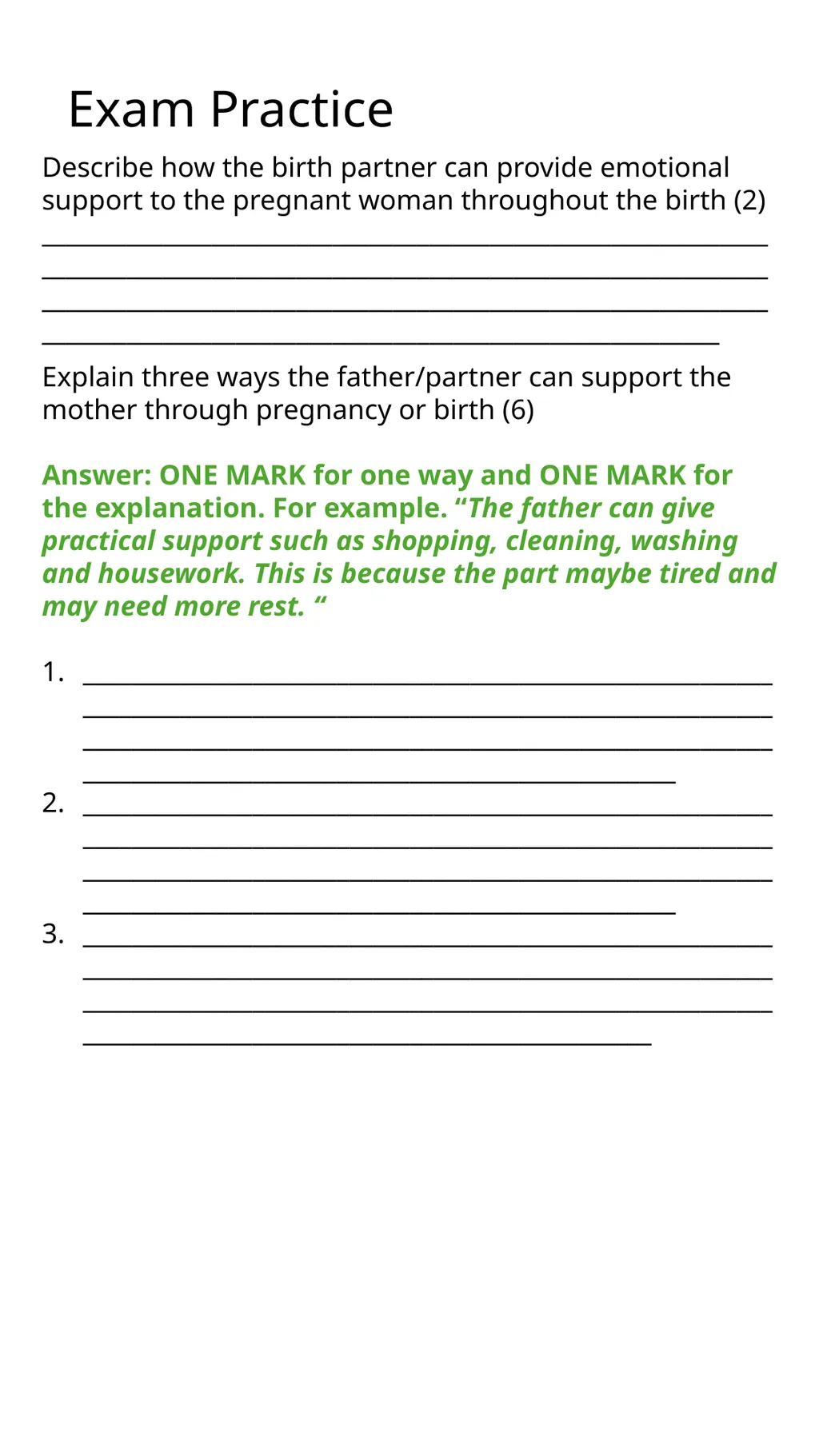 Child Development Revision Guide CNAT OCR TA2 - slide 30 of 63