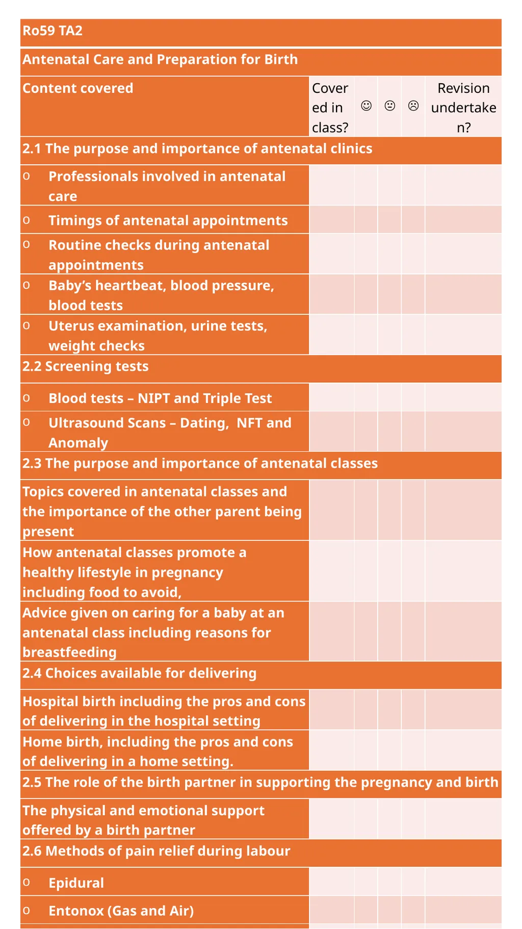 Child Development Revision Guide CNAT OCR TA2 - slide 3 of 63