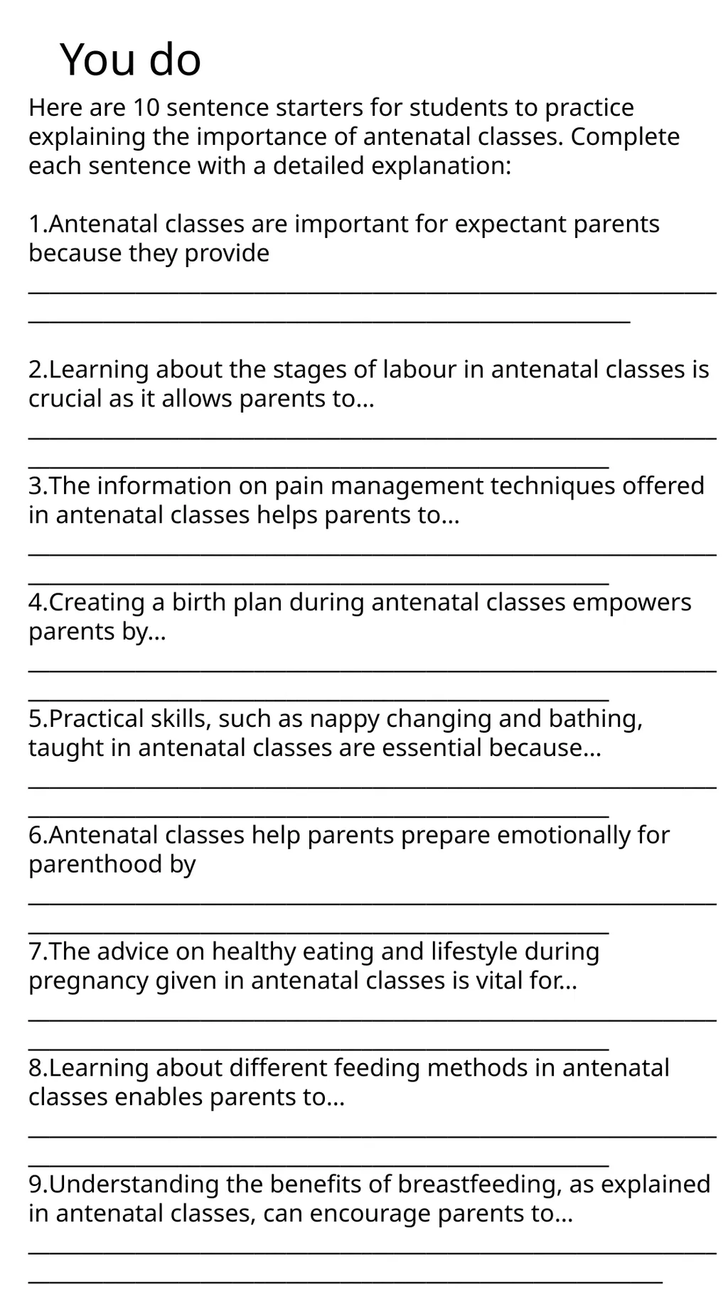 Child Development Revision Guide CNAT OCR TA2 - slide 23 of 63