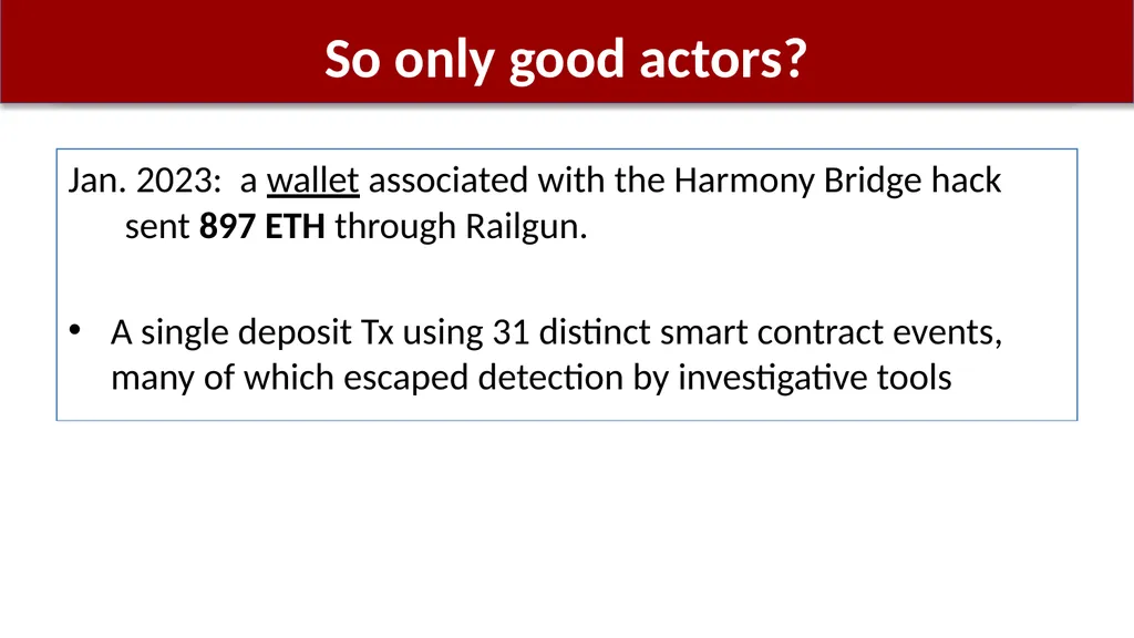 Using zk-SNARKs for Privacy on the Blockchain - slide 45 of 47