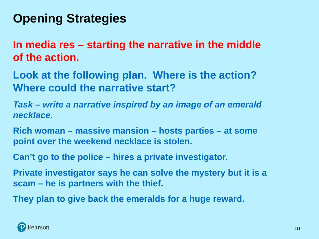 English Language Live Lesson Lesson 5 Creating an - slide 31 of 53
