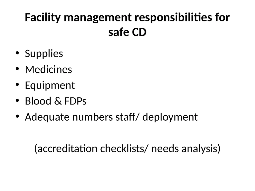 ESMOE Safe Caesarean Delivery Aims To understand - slide 25 of 40