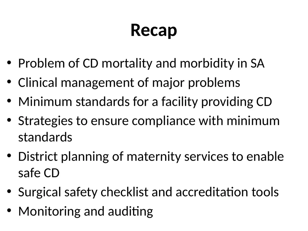 ESMOE Safe Caesarean Delivery Aims To understand - slide 40 of 40