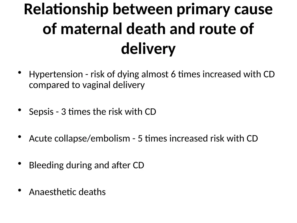 ESMOE Safe Caesarean Delivery Aims To understand - slide 5 of 40