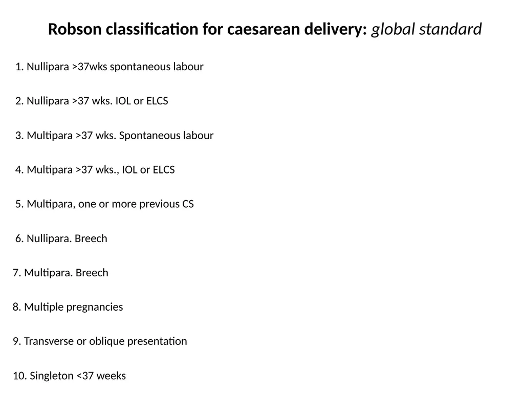 ESMOE Safe Caesarean Delivery Aims To understand - slide 38 of 40
