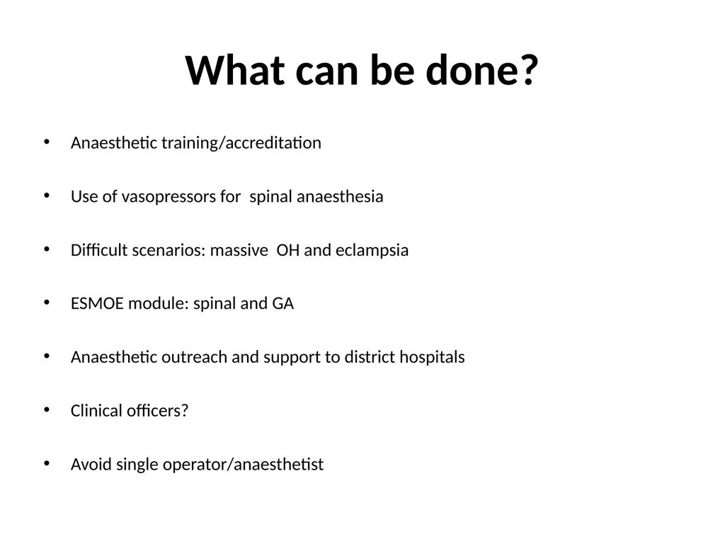 ESMOE Safe Caesarean Delivery Aims To understand - slide 17 of 40