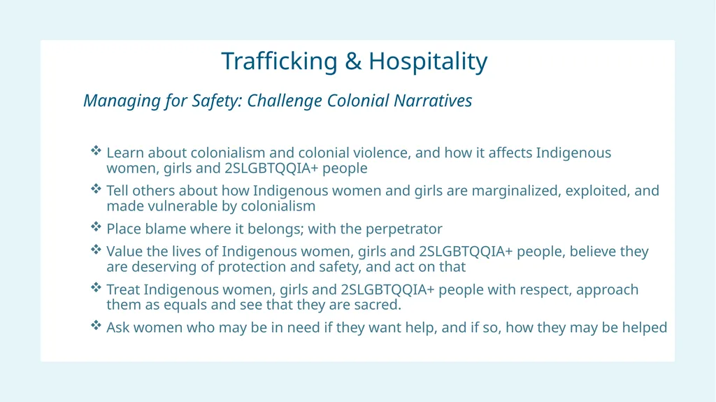 Violence Prevention & Trafficking Indigenous - slide 30 of 33