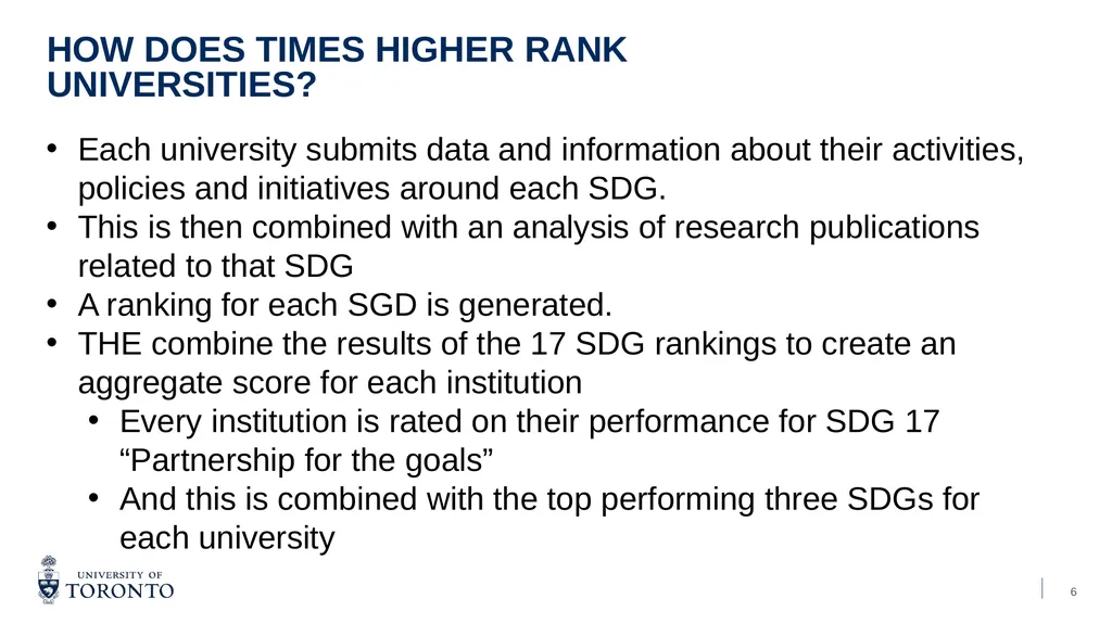 Times Higher Education – Impact Ranking October - slide 6 of 14