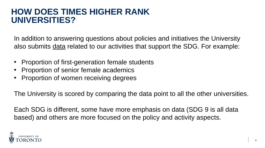 Times Higher Education – Impact Ranking October - slide 8 of 14