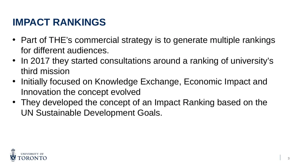 Times Higher Education – Impact Ranking October - slide 3 of 14
