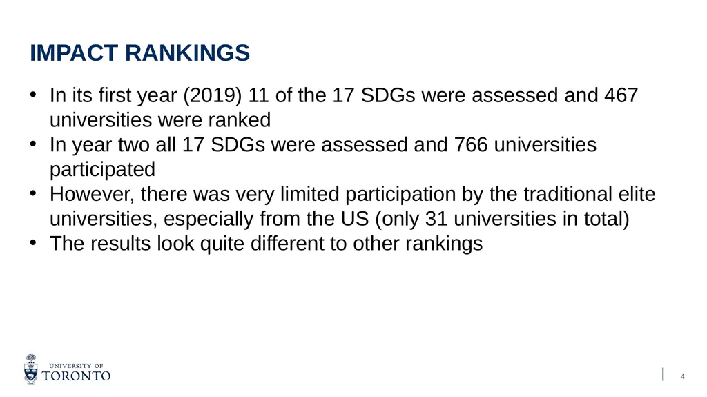 Times Higher Education – Impact Ranking October - slide 4 of 14