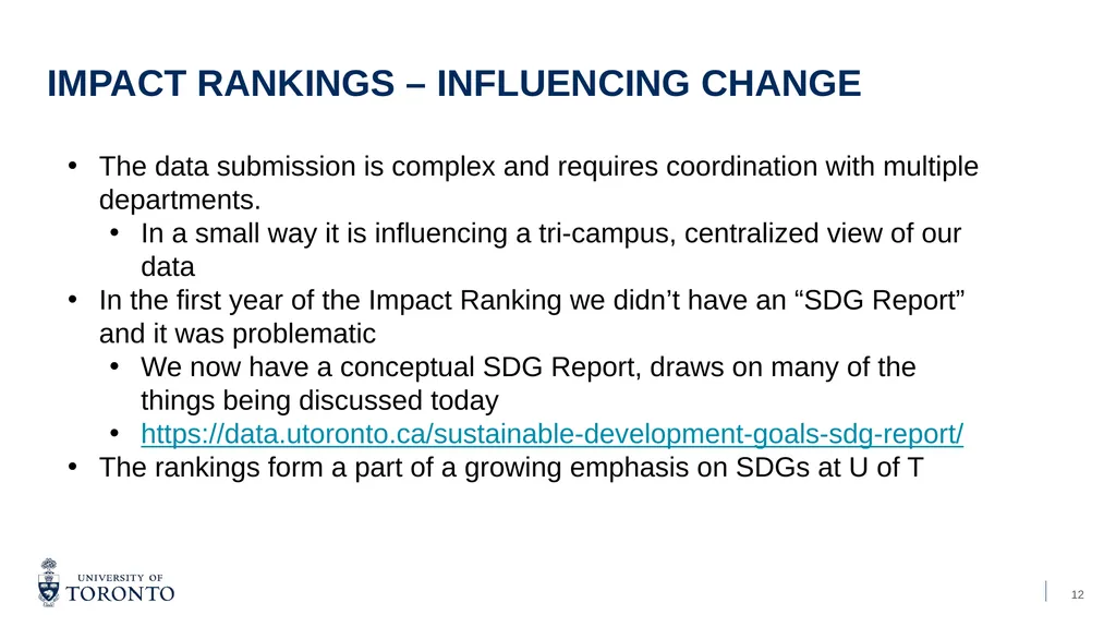 Times Higher Education – Impact Ranking October - slide 12 of 14