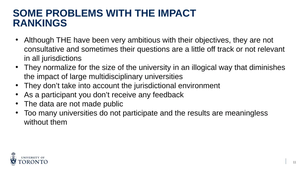 Times Higher Education – Impact Ranking October - slide 11 of 14