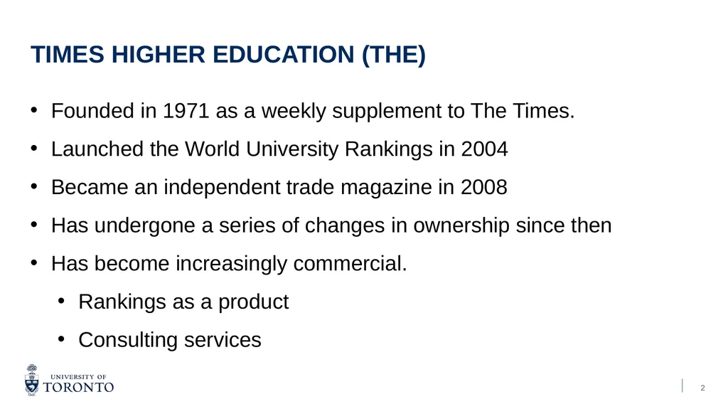 Times Higher Education – Impact Ranking October - slide 2 of 14