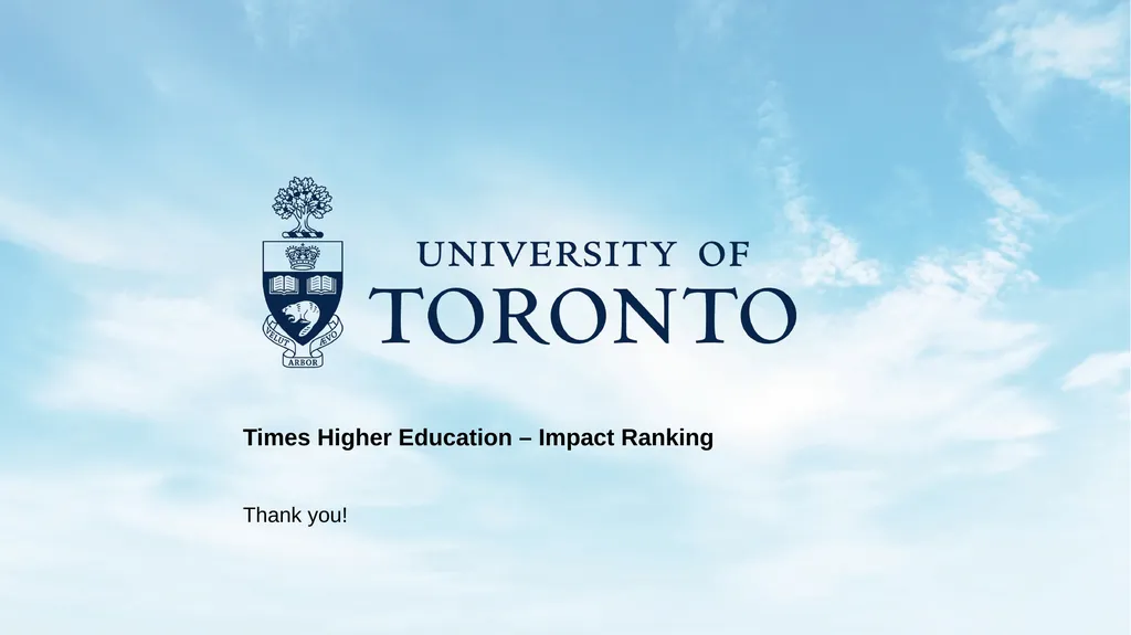 Times Higher Education – Impact Ranking October - slide 14 of 14