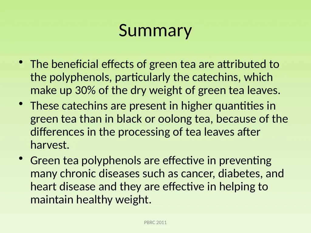Green Tea Beth Kalicki Heli Roy, PhD, RD Division - slide 18 of 19