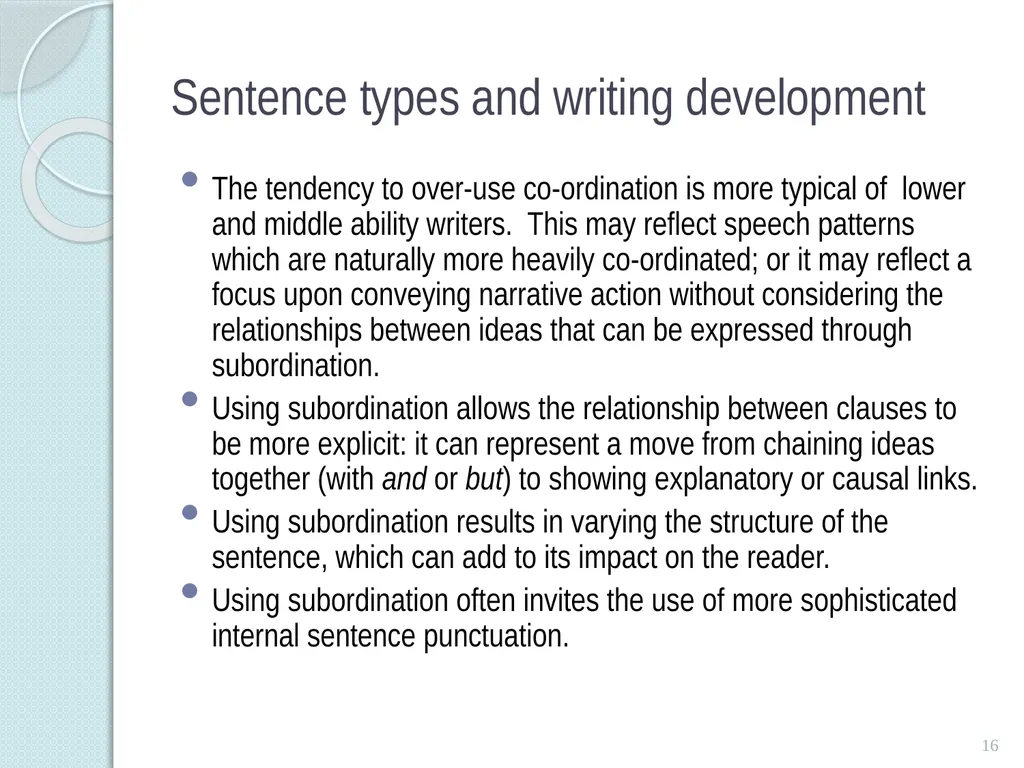 SINGLE and MULTI-Clause SEntences TEACHING - slide 16 of 19