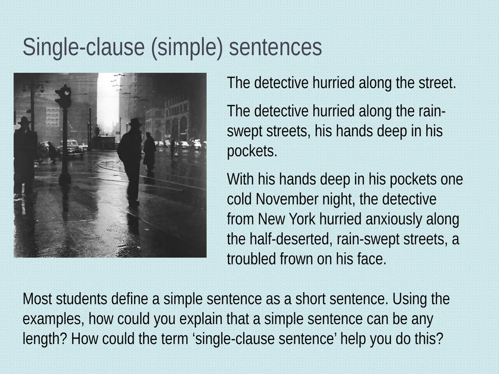 SINGLE and MULTI-Clause SEntences TEACHING - slide 3 of 19