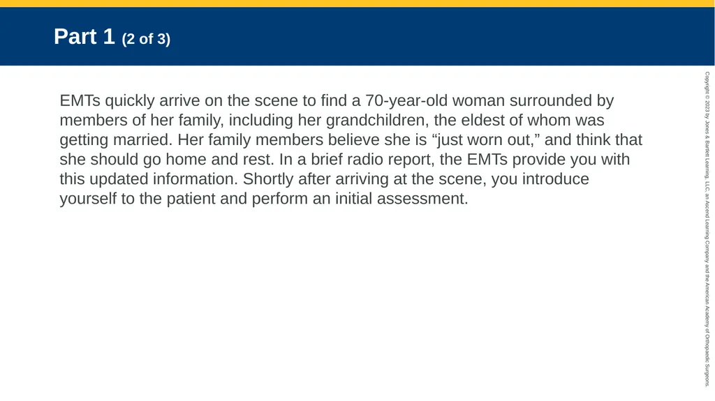 EMS Systems CHAPTER 1 Case Study Part 1 (1 of - slide 3 of 11