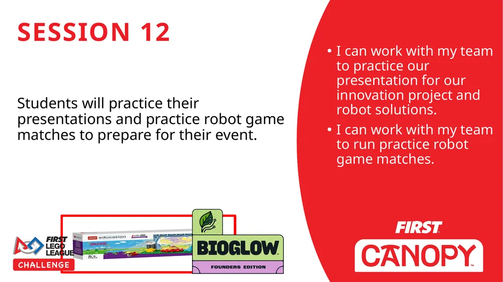 SESSION 12 I can work with my team to practice - slide 1 of 10