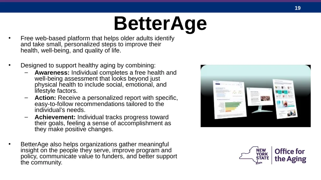 New York State Office for the Aging: Expanding - slide 19 of 27