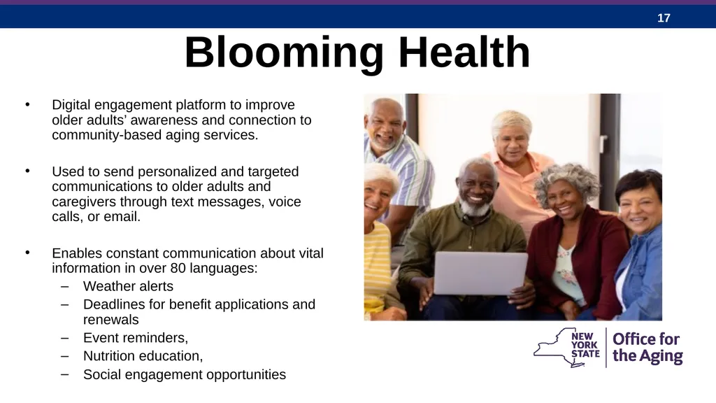 New York State Office for the Aging: Expanding - slide 17 of 27