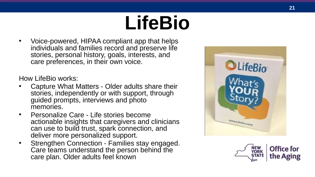 New York State Office for the Aging: Expanding - slide 21 of 27