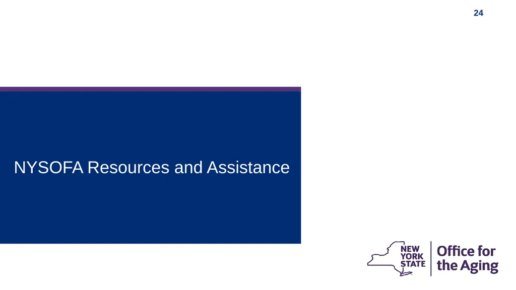 New York State Office for the Aging: Expanding - slide 24 of 27